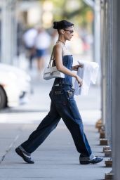 Bella Hadid Wearing Double Denim - New York City 08/29/2022