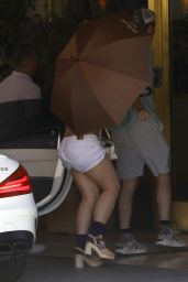 Britney Spears Hides Behind Umbrella - Sunset Marquis in LA 08/10/2022