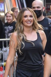 Carly Pearce Wearing a Tank Top and Shorts 08/16/2022