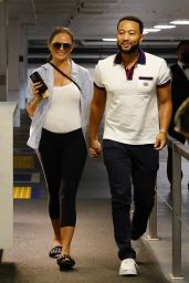 Chrissy Teigen and John Legend - Arrives at an Affice Building in Beverly Hills 08/08/2022