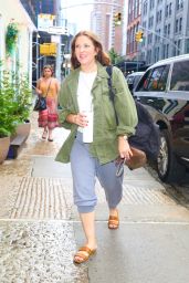 Drew Barrymore in Sweats  Jacket and Sandals   New York 08 07 2022   - 92