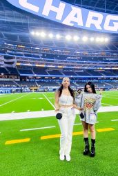 Ebie Wright and Her Mother at the LA Chargers vs Dallas Cowboy Game at SOFI Stadium in Inglewood 08/21/2022