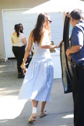 Eiza Gonzales Wearing a Chic Light Blue Dress 08/14/2022
