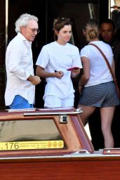 Emma Watson Wearing an All-white Sporty Outfit 08/22/2022