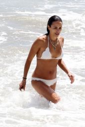 Jordana Brewster in a White Bikini 08/04/2022