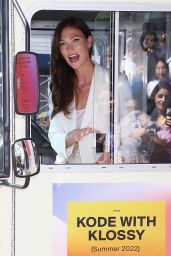 Karlie Kloss at the Kode With Klossy A Learning Experience Van Leeuwen Ice Cream Truck in NY 08/19/2022