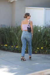 Katharine McPhee in Cenim and a Lavender-colored Top 08/14/2022