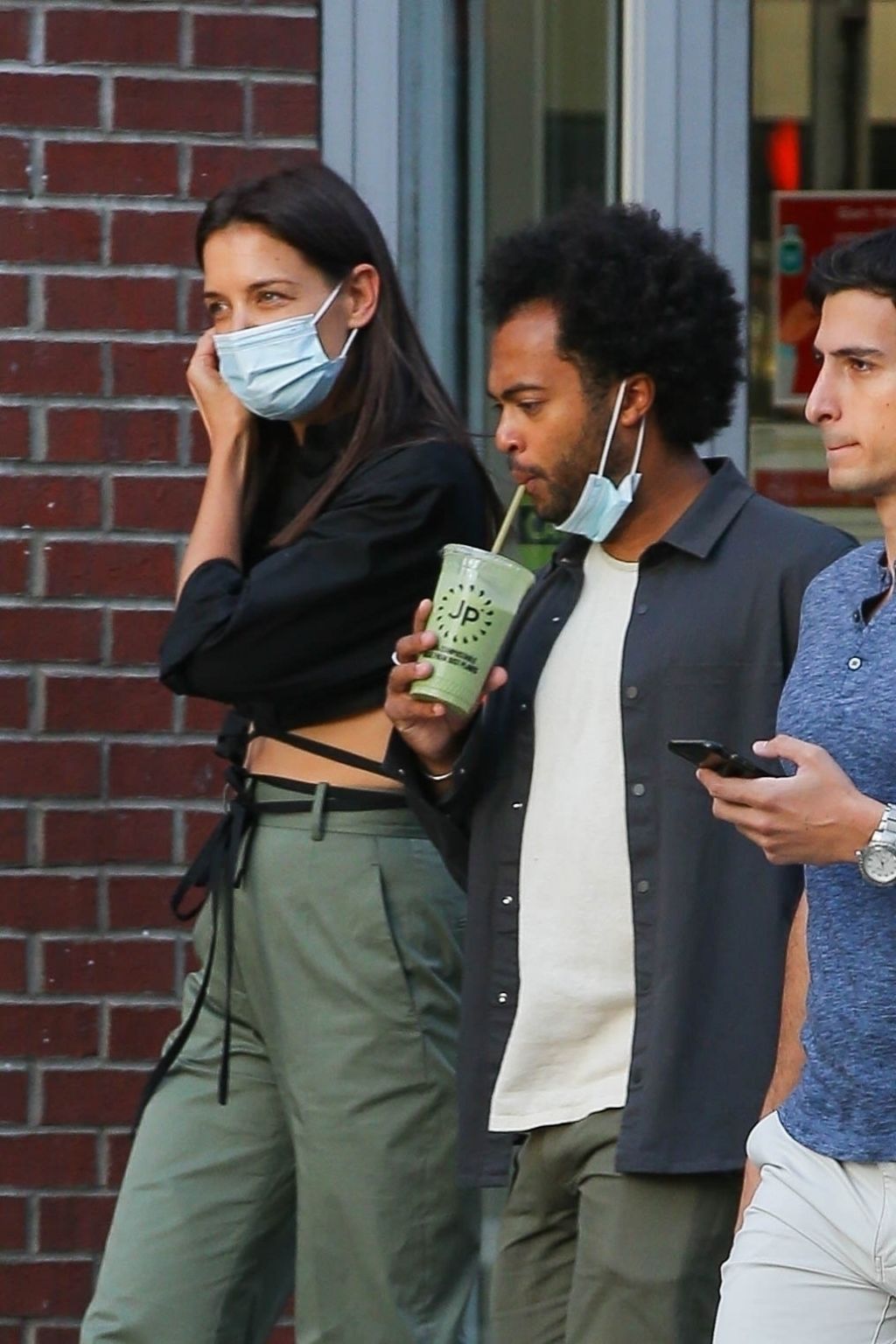 Katie Holmes and Bobby Wooten III Wear Matching Outfits - New York 08