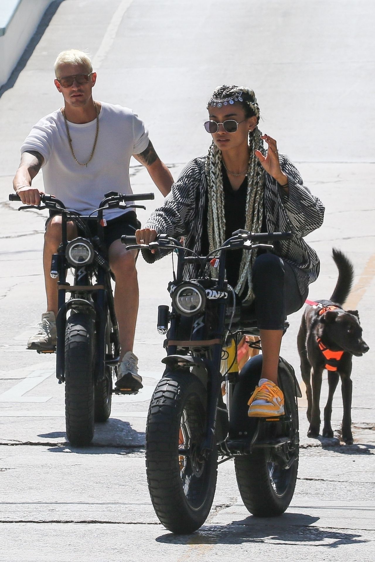 Kelly Gale and Joel Kinnaman - Ride on Their Super73 Bikes in Venice Beach ...