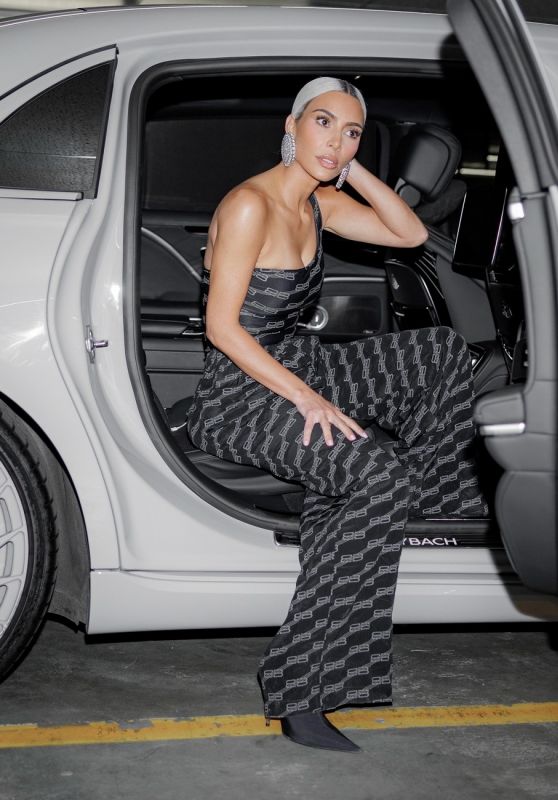 Kim Kardashian in a Balenciaga Jumpsuit - Los Angeles 08/23/2022