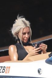 Kim Kardashian on a Boat in Coeur d’Alene in Idaho 08/14/2022
