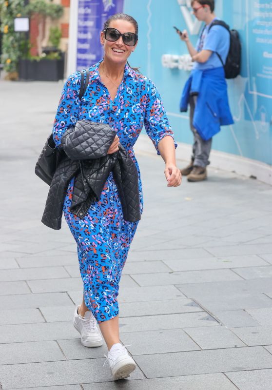 Kirsty Gallacher in a Patterned Dress - London 08/23/2022