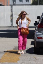 Kristen Bell in Vibrant Pink Pants - LA 08/30/2022