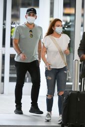 Lindsay Lohan and Bader Shammas at JFK Airport in NY 08 06 2022   - 44