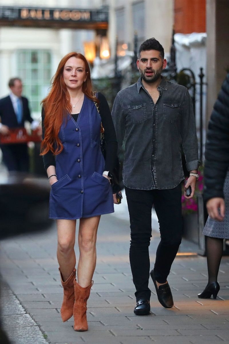 Lindsay Lohan and Bader Shammas - Out in London 08/24/2022.