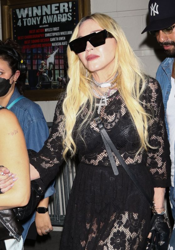 Madonna in a Black Lace Dress - New York 07/30/2022