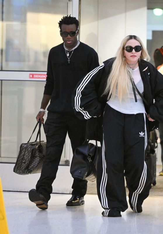 Madonna With Her Son David Banda at JFK Airport in NY 08/11/2022