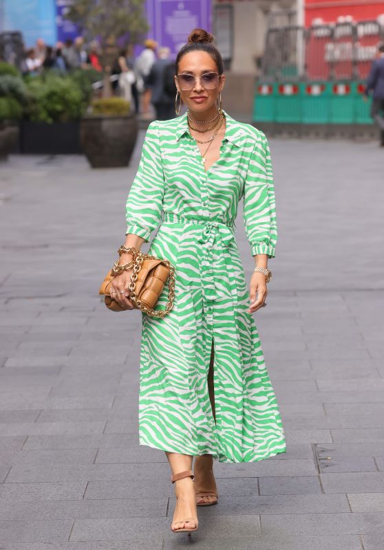Myleene Klass Wearing an Animal Print Dress in London 08/04/2022