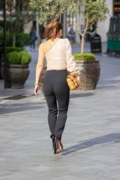 Myleene Klass Wearing an Off Shoulder Sequin Top and Smart Black Trousers and Heals 08/21/2022