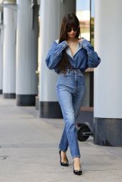 Pia Mia Wears Denim Alaia Bodysuit and Jeans Styled by Kat Gosik   Westwood 08 16 2022   - 58