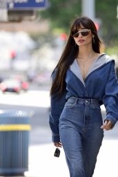 Pia Mia Wears Denim Alaia Bodysuit and Jeans Styled by Kat Gosik   Westwood 08 16 2022   - 44
