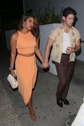 Priyanka Chopra and Nick Jonas at Catch Steak LA in Los Angeles 08/17/2022
