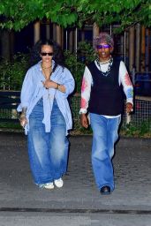 Rihanna and ASAP Rocky - 4 am Stroll in NY 08/07/2022