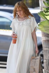 Rumer Willis Wears a Long White Laced Summer Maxi Dress - LA 08/25/2022