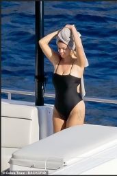 Selena Gomez in a Black Swimsuit 08/03/2022