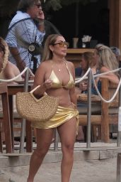 Sophie Kasaei in Gold Bikini in Ibiza 08 25 2022   - 90