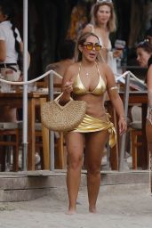 Sophie Kasaei in Gold Bikini in Ibiza 08 25 2022   - 58