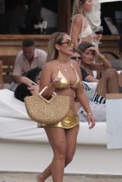 Sophie Kasaei in Gold Bikini in Ibiza 08 25 2022   - 50