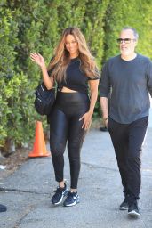 Tyra Banks in Black Leggings and a Black Top - Day of Indulgence Event in Brentwood 08/14/2022