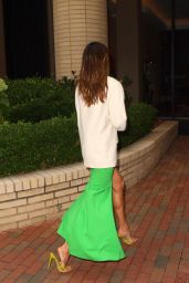 Alessandra Ambrosio in a Lime Green Dress and Cream Blazer   New York 09 07 2022   - 91