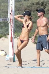 Alessandra Ambrosio in Charcoal-Toned Bikini  With Her Boyfriend Richard Lee at Malibu Beach 09/17/2022