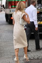 Amanda Holden in a Beige Dress - London 09/14/2022
