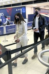 Ana de Armas and Paul Boukadakis at Airport in NYC 09/04/2022
