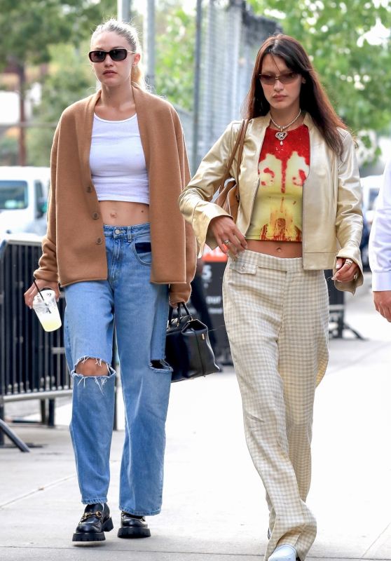 Bella Hadid and Gigi Hadid - Arriving at a Vogue Show in New York 09/12/2022