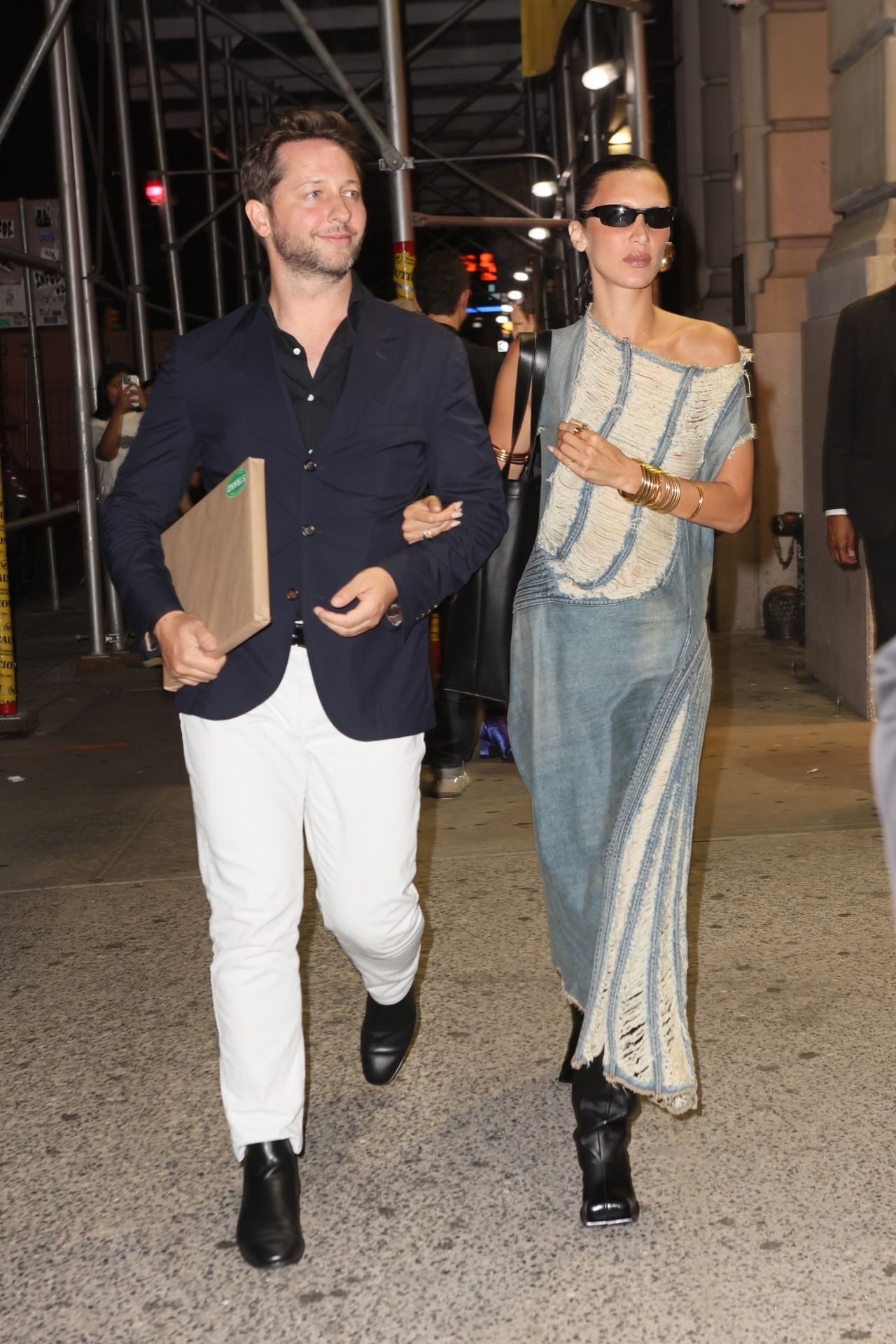 Bella Hadid Wears Bottega Venetta Ensemble - NYFW Event in NYC 09/08