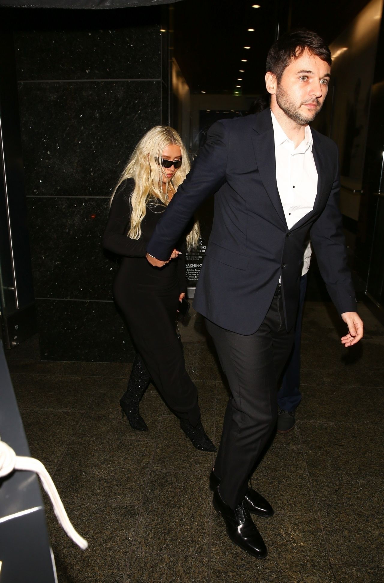 Christina Aguilera and Matthew Rutler at Avra Restaurant in Beverly ...