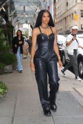 Ciara Wearing All Leather - NYC 09/07/2022