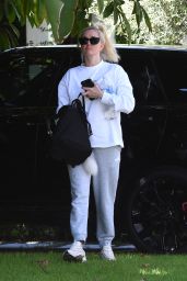 Erika Jayne in Grey Sweats and a White Long-Sleeve Shirt - Los Angeles 09/21/2022