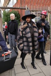 Erykah Badu at the Burberry Fashion Show in London 09/26/2022