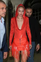 Gigi Hadid at a Versace Fashion Show Afterparty in Milan 09/23/2022