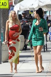 Heather Rae Young and Bre Tiesi    Selling Sunset  Filming in Hollywood 09 21 2022   - 17