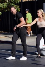 Heather Rae Young With Tarek El Mousa Arrive at Tao in Los Angeles 08/28/2022