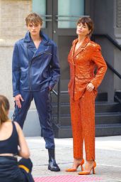Helena Christensen and Her Son Mingus Reedus - Photo Shoot in Tribeca 09/13/2022