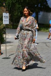 Jamie Chung Wears Floral Dress - New York 09/08/2022
