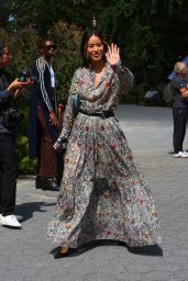 Jamie Chung Wears Floral Dress - New York 09/08/2022