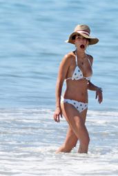 Jordana Brewster in a Bikini - Beach in Carpinteria 09/24/2022